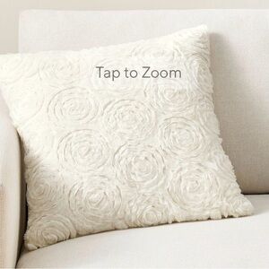 Cream Pottery Barn x Loveshackfancy Organza Rosette Pillow Cover NWT Cottagechic
